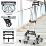 Outdoor stair climbing trolley, portable folding trolley
